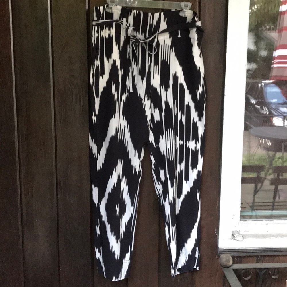 Theory Gunilla Interlace Ikat Silk Pants